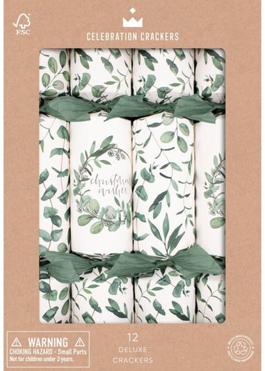 Heart & Soul White & Green Eucalyptus 12in crackers