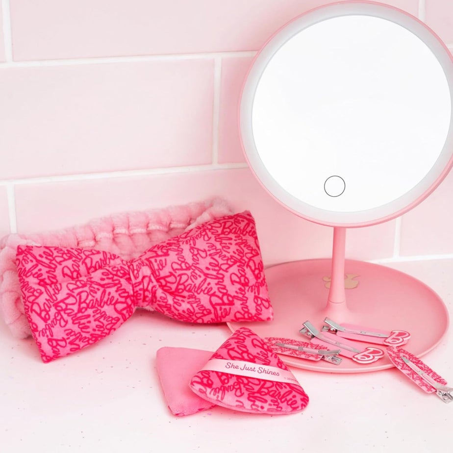 Barbie Hair Bundle Pink Headband Detangler & Creaseless Clips