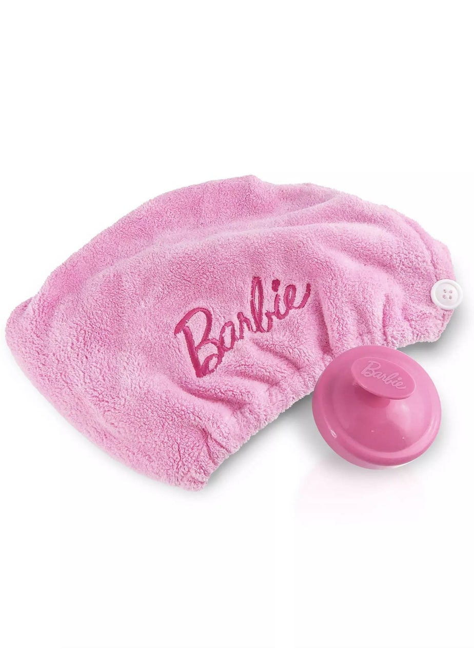 Barbie Hair Waves Set Pink Hair Massager & Turban