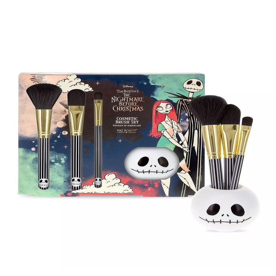 Nightmare Before Christmas Black Makeup Brush Set With Pot