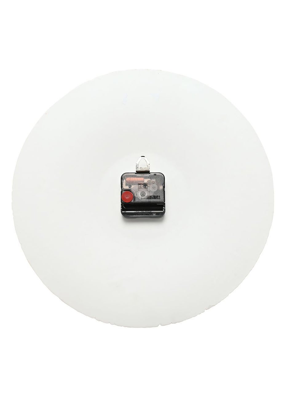 Interval Porcelain White Wall Clock 35cm Textured