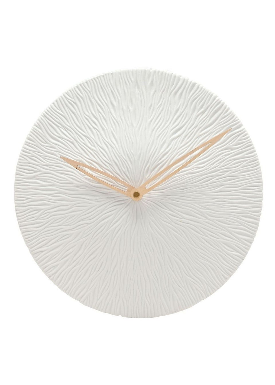 Interval Porcelain White Wall Clock 35cm Textured