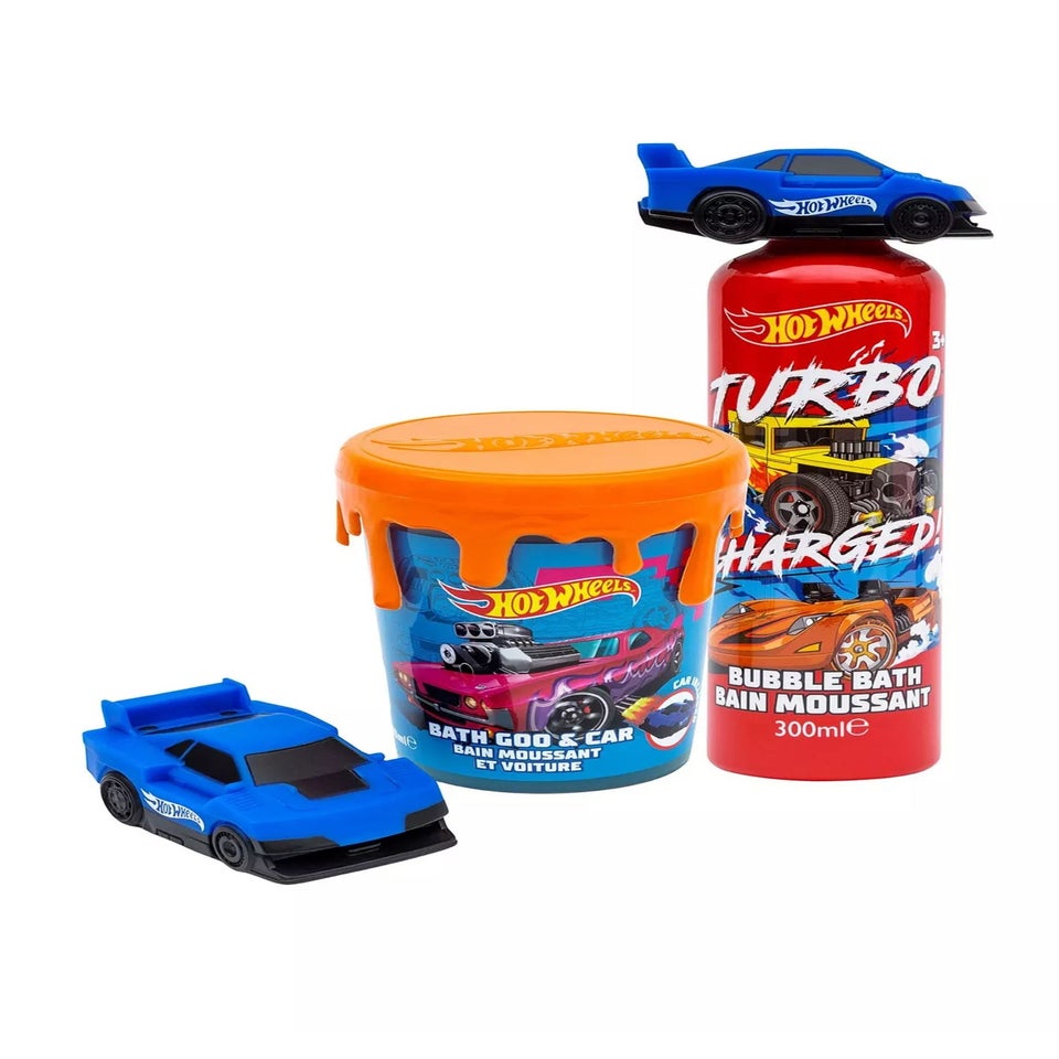 Hot Wheels Blue Bubble Bath & Bath Goo Set