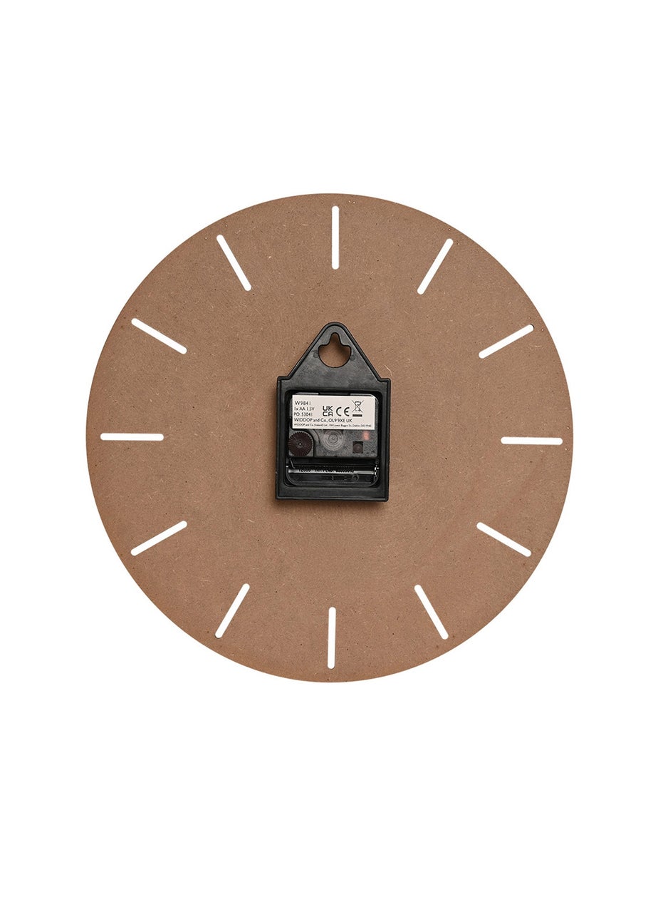 Interval Brown Wooden Wall Clock 30cm