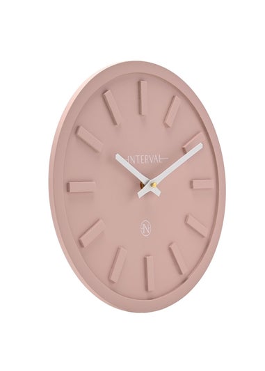 Interval Minimalist Wall Clock 30cm Pink