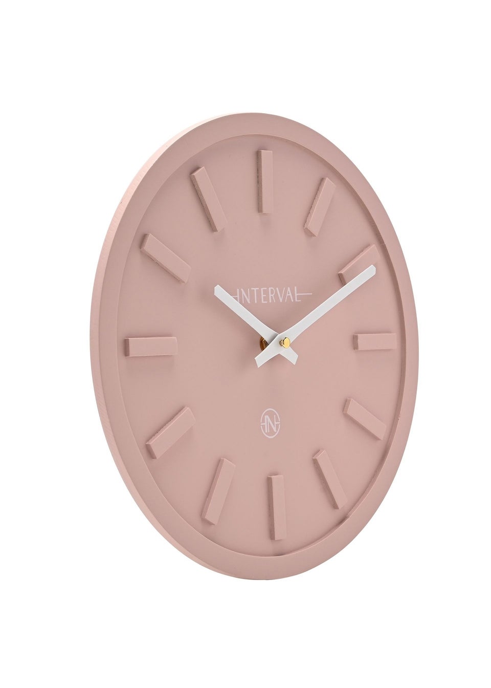 Interval Minimalist Wall Clock 30cm Pink