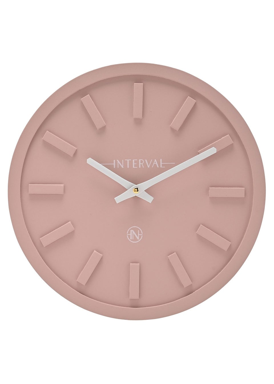 Interval Minimalist Wall Clock 30cm Pink