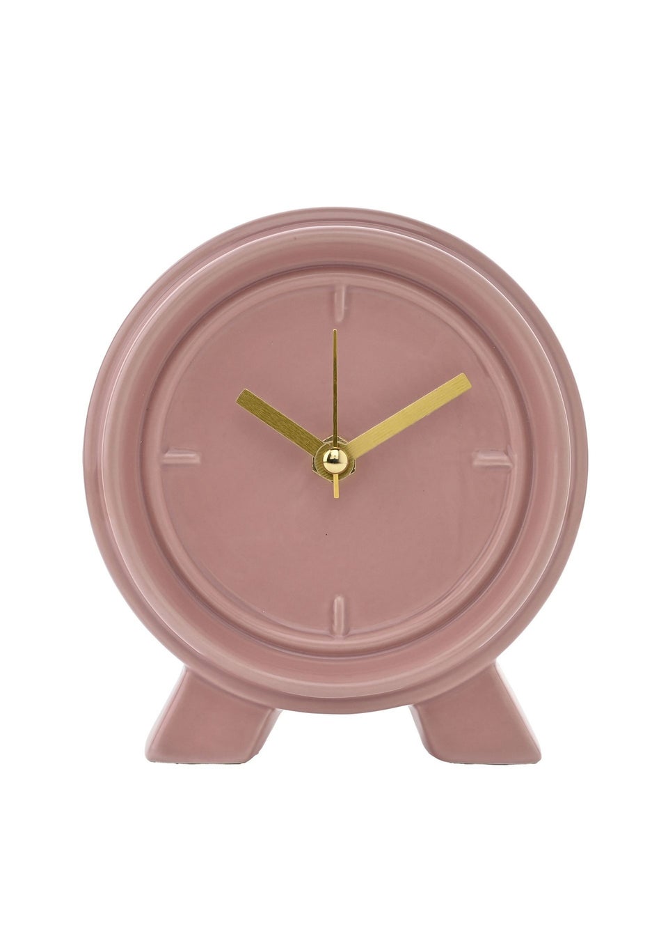 Interval Ceramic Mantle Clock Pink Clay
