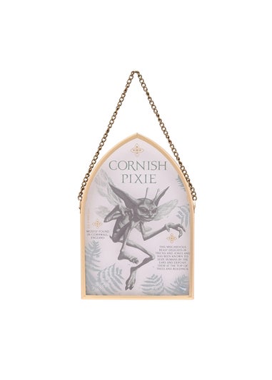 Harry Potter Warner Bros Herbology Gold Arch Plaque Cornish Pixie