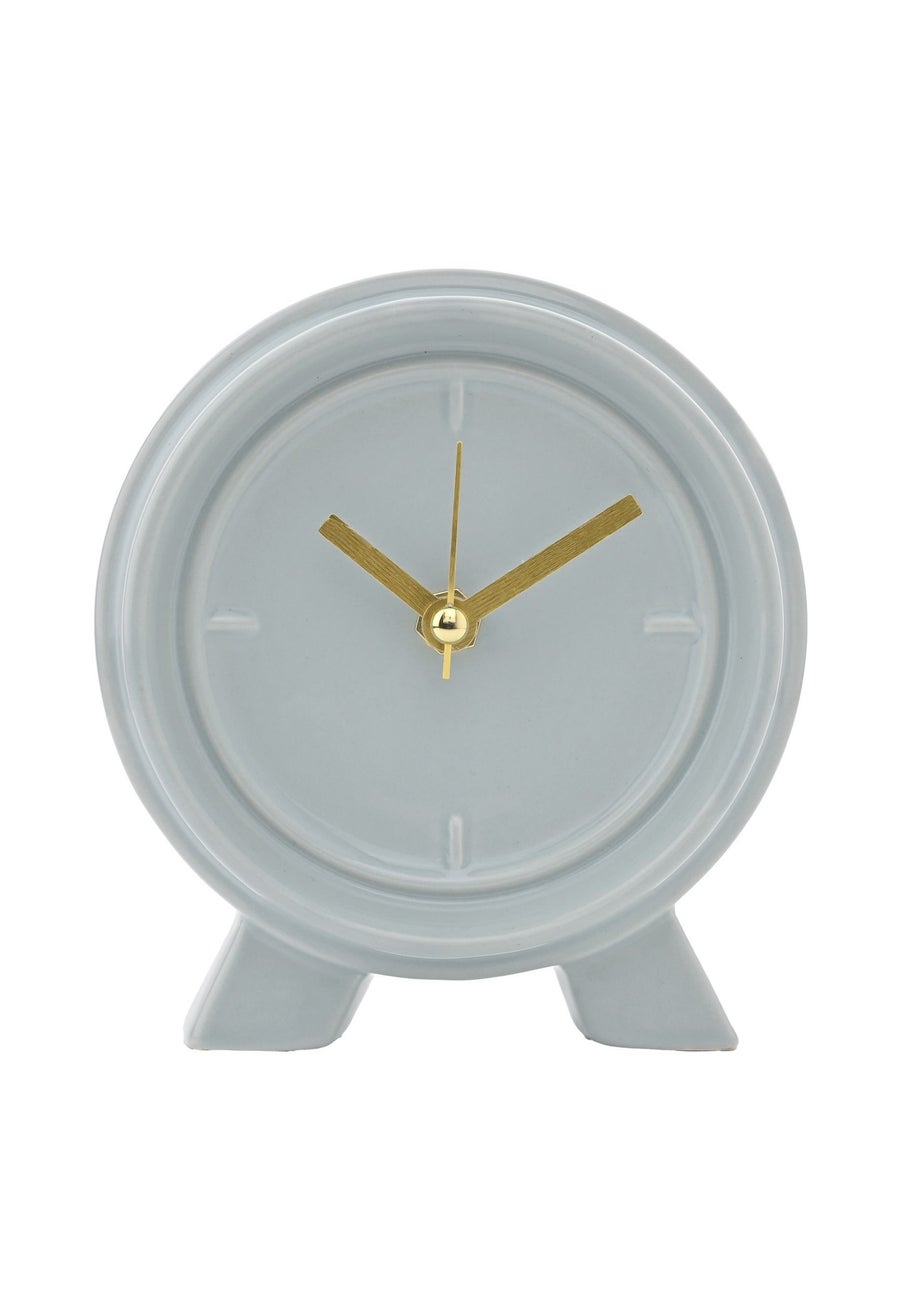 Interval Ceramic Mantle Clock Ocean Blue