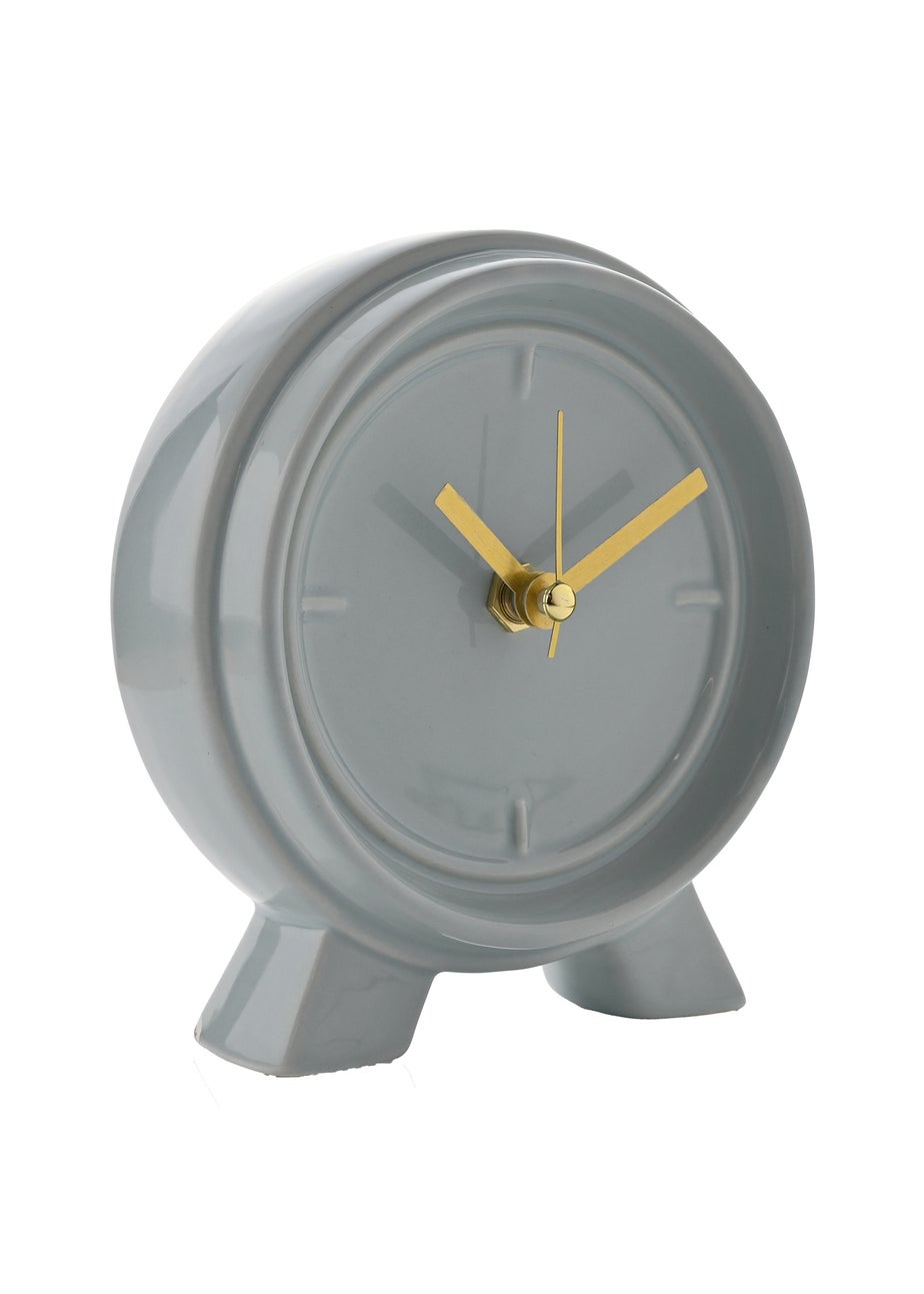 Interval Ceramic Mantle Clock Ocean Blue