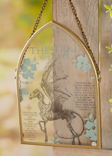 Harry Potter Warner Bros Herbology Gold Arch Plaque Thestral