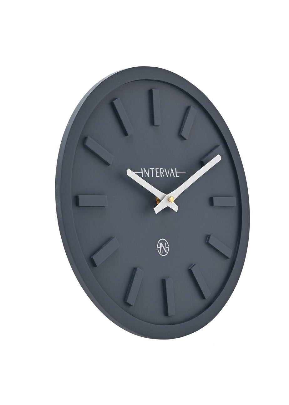 Interval Minimalist Navy Wall Clock 30cm