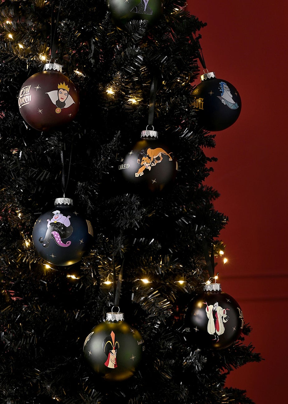 Disney Set Of 7 Multicoloured Baubles  Villains
