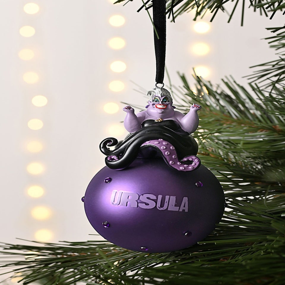 Disney Ursula On A Purple Glass Bauble