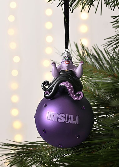 Disney Ursula On A Purple Glass Bauble