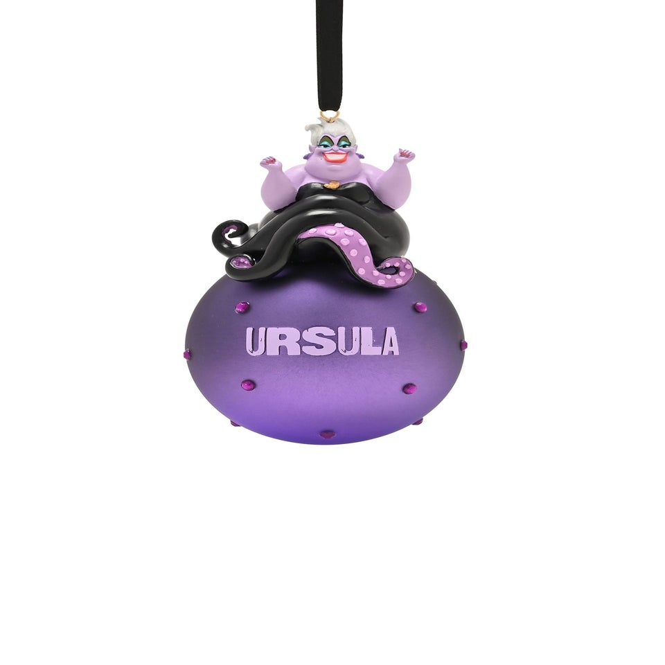 Disney Ursula On A Purple Glass Bauble
