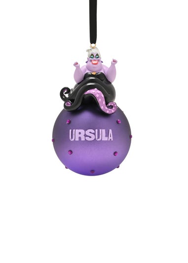 Disney Ursula On A Purple Glass Bauble