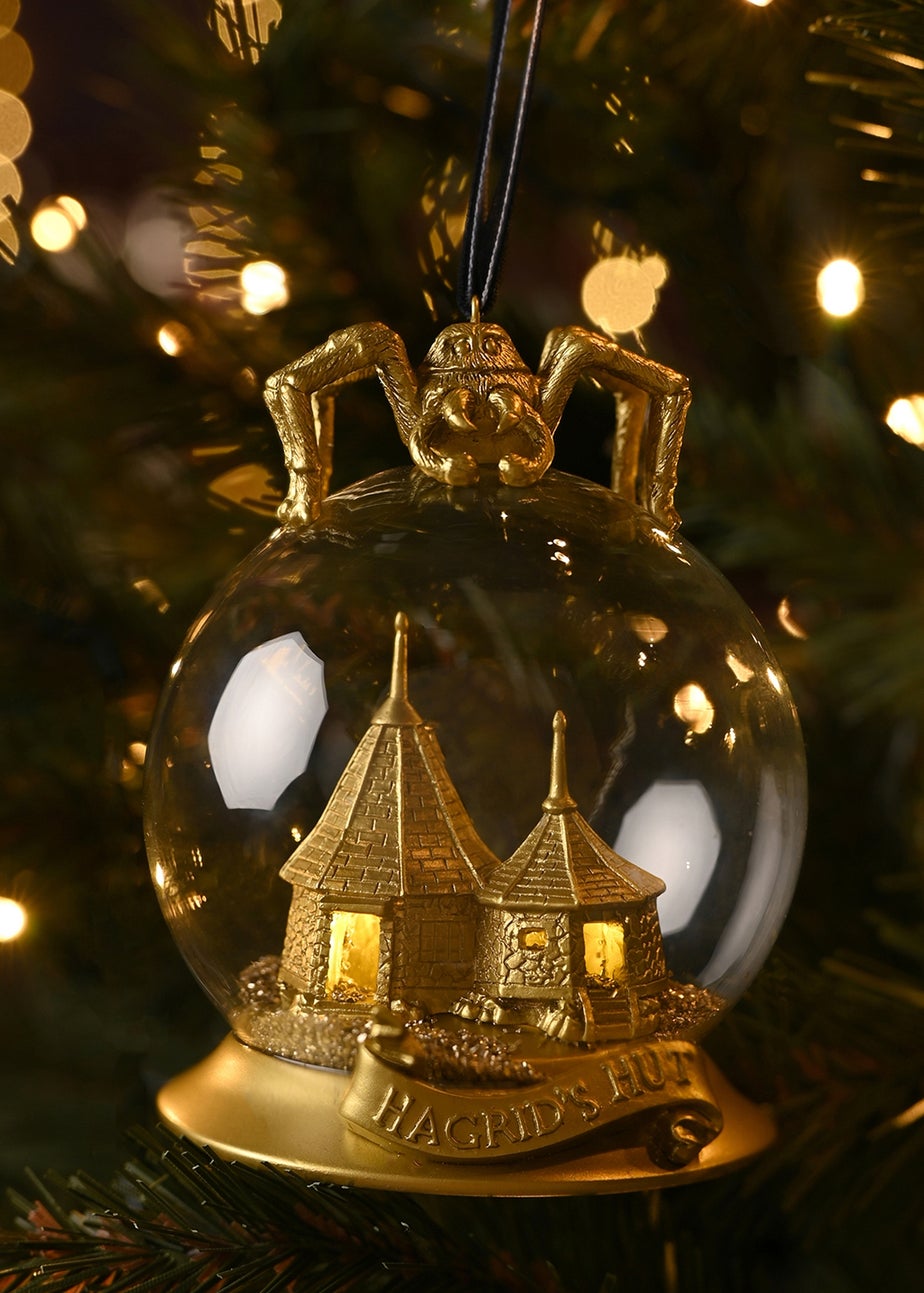 Harry Potter Warner Bros Alumni Gold Led Collectable Bauble Hagrid's Hut