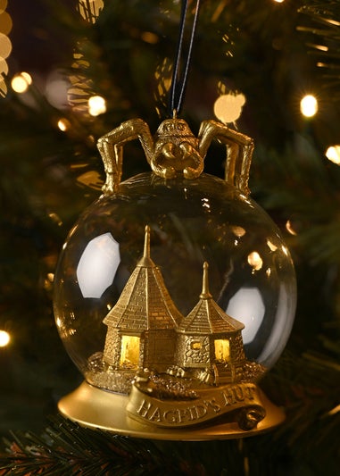 Harry Potter Warner Bros Alumni Gold Led Collectable Bauble Hagrid's Hut