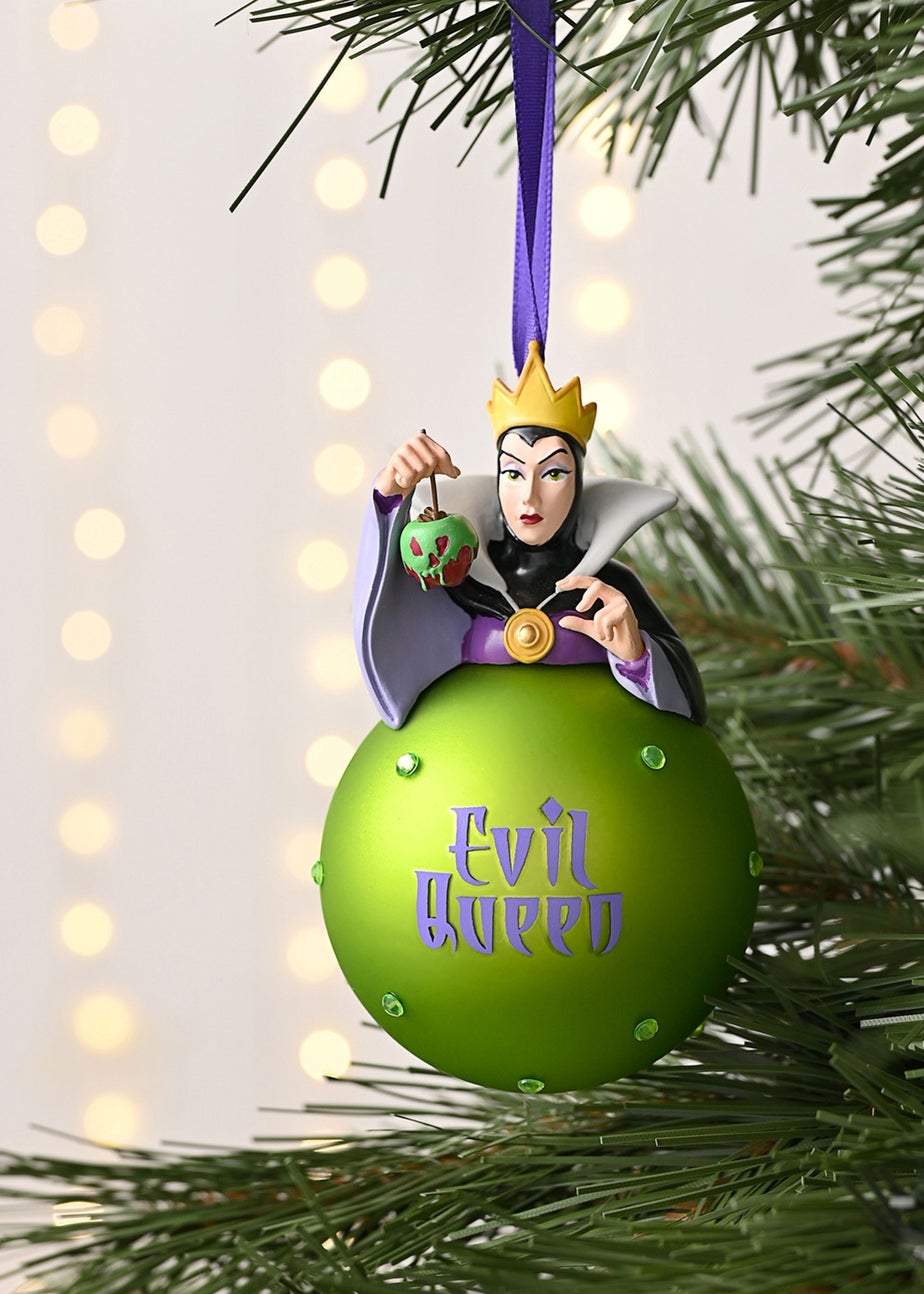 Disney Evil Queen On A Green Glass Bauble
