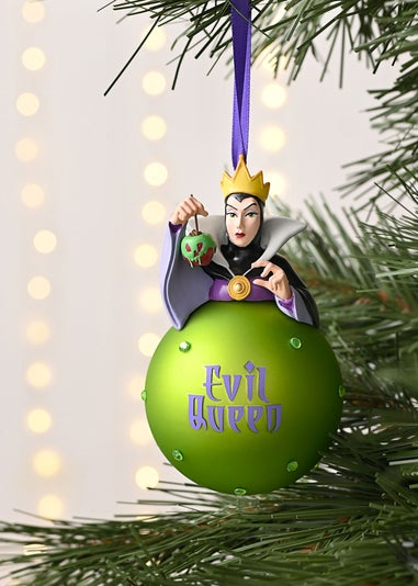 Disney Evil Queen On A Green Glass Bauble