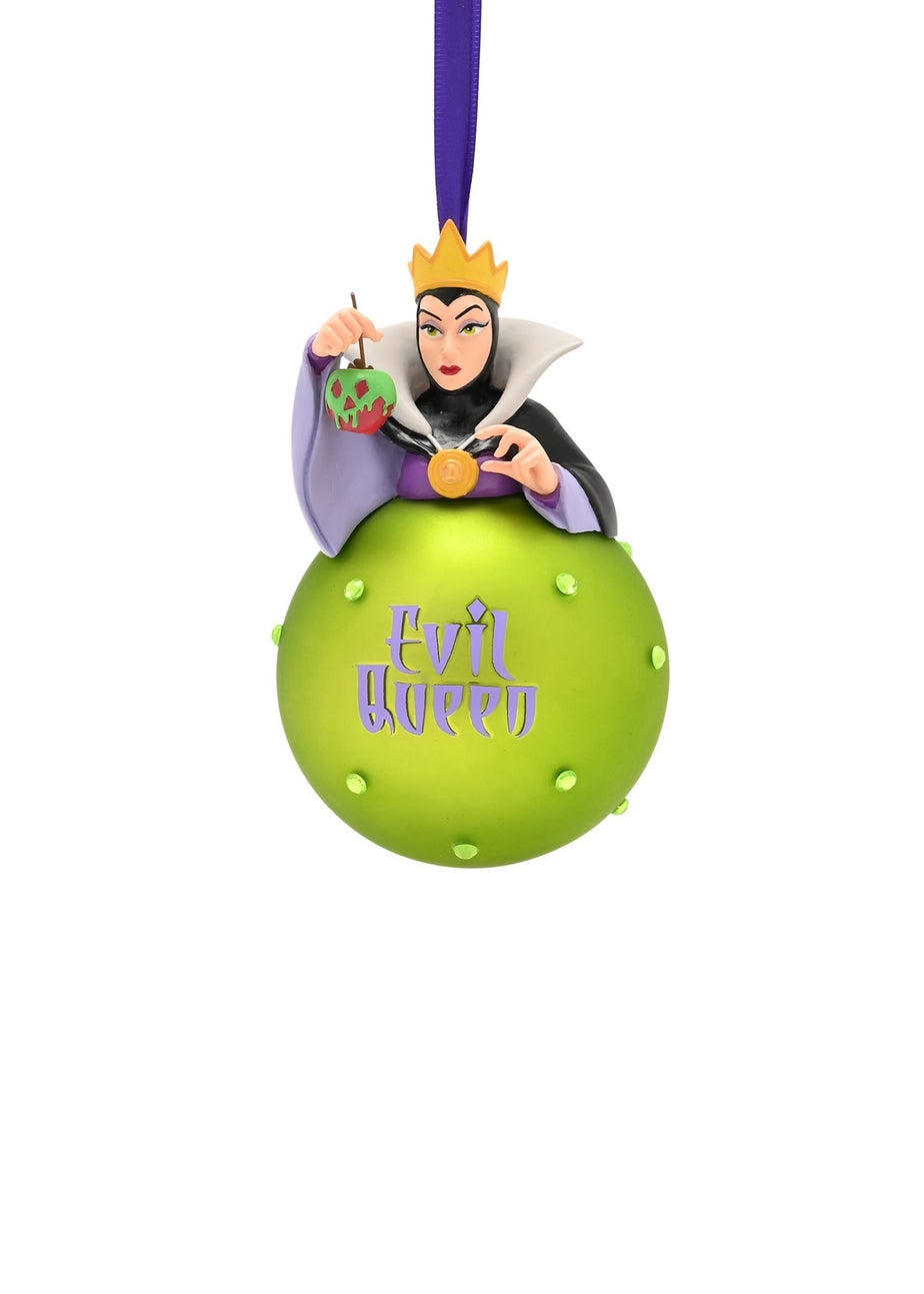 Disney Evil Queen On A Green Glass Bauble
