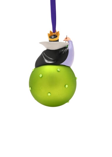 Disney Evil Queen On A Green Glass Bauble