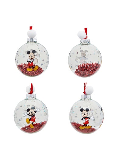 Disney Set Of 7 Multicoloured Baubles Mickey & Friends
