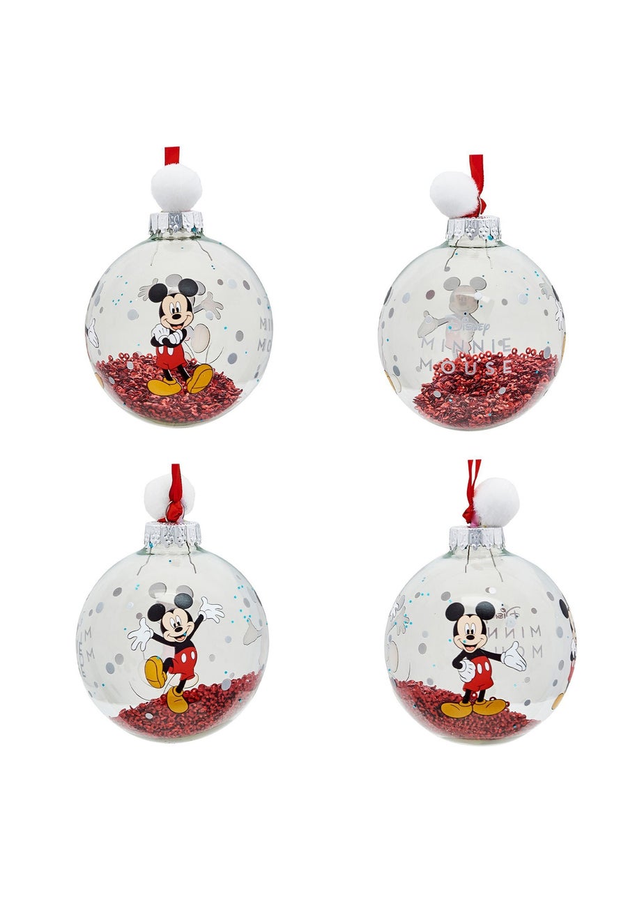 Disney Set Of 7 Multicoloured Baubles Mickey & Friends