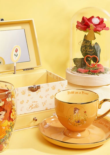 Disney Pastel Princess Yellow Tea Cup & Saucer Belle