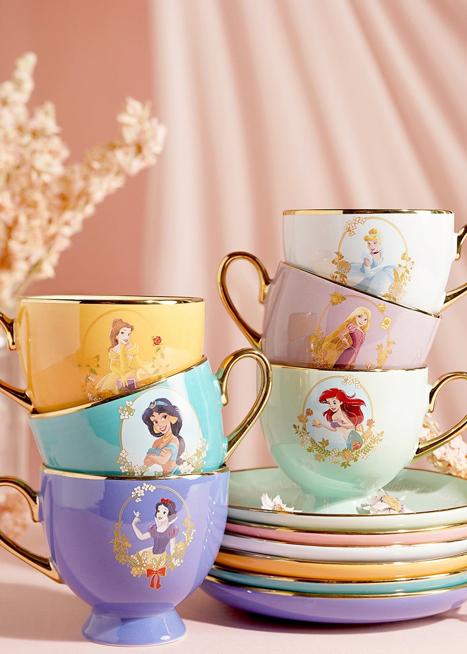 Disney Pastel Princess Yellow Tea Cup & Saucer Belle