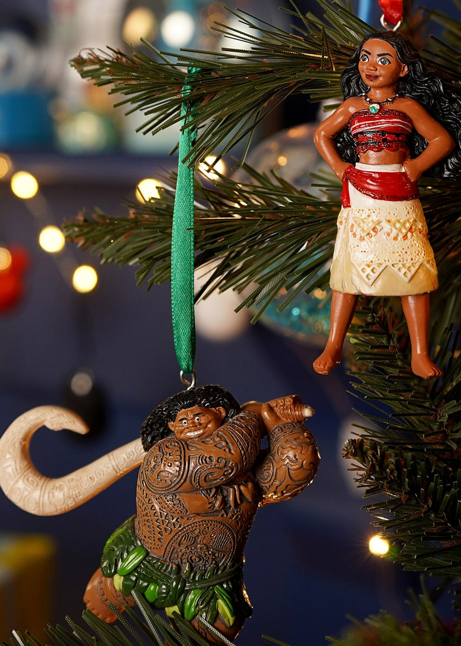 Disney Moana & Maui Set Of 2 Multicoloured Hanging Decorations