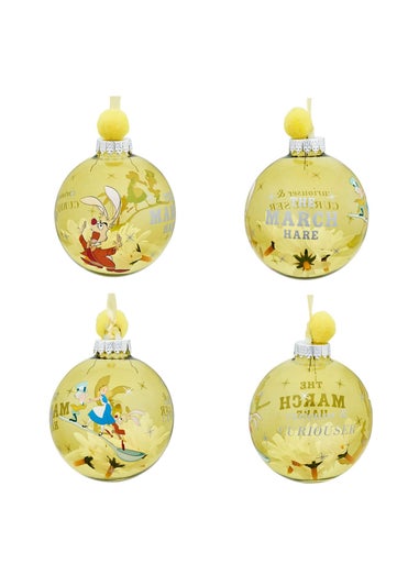 Disney Alice In Wonderland Set Of 7 Multicoloured Baubles
