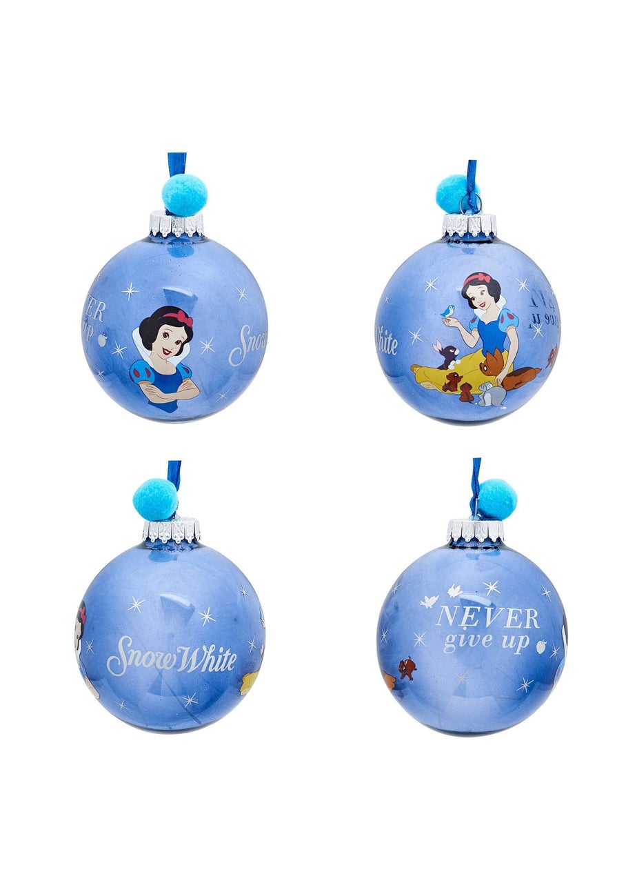 Disney Set Of 7 Multicoloured Baubles Princesses