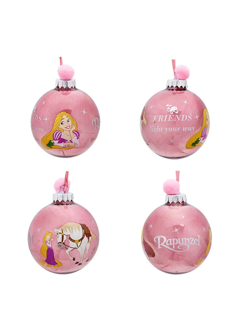 Disney Set Of 7 Multicoloured Baubles Princesses
