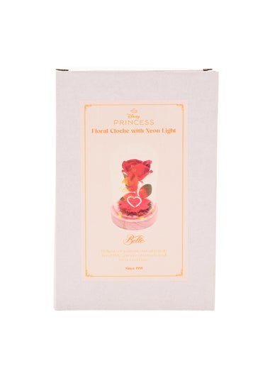 Disney Pastel Princess Red Florals In A Cloche With Neon Light Belle