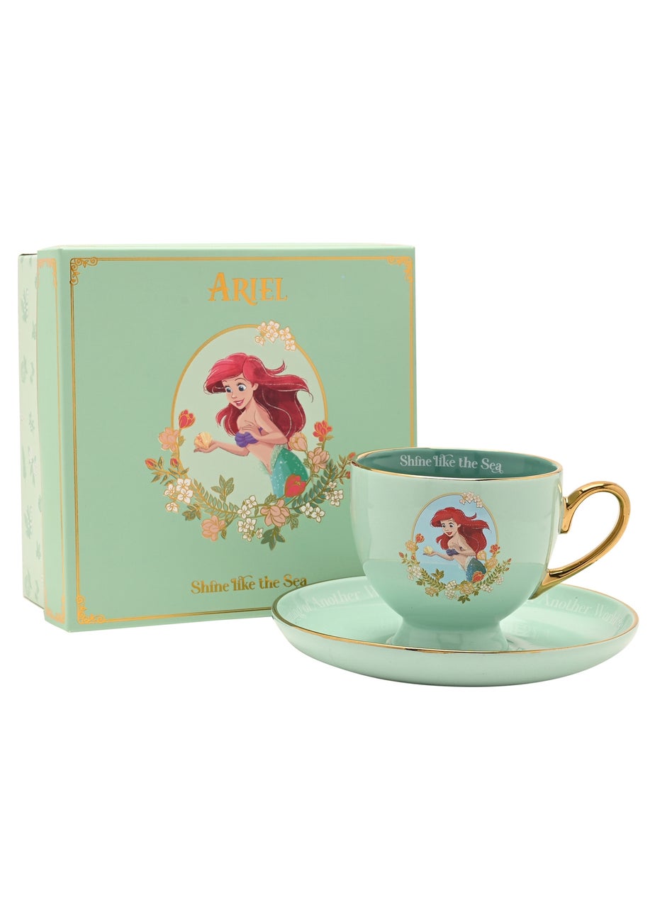 Disney Pastel Princess Green Tea Cup & Saucer Ariel