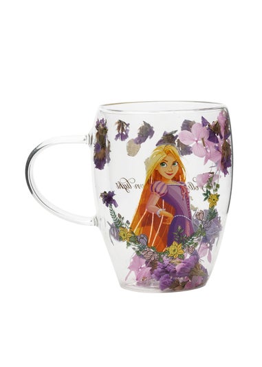 Disney Pastel Princess Floral Decorative Purple Glass Mug Rapunzel