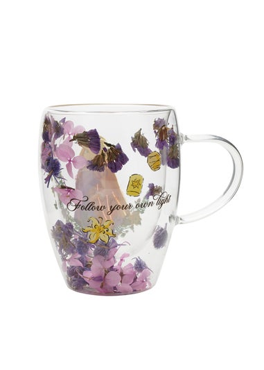 Disney Pastel Princess Floral Decorative Purple Glass Mug Rapunzel