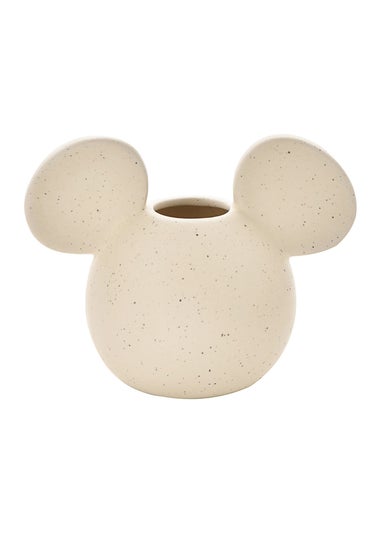Disney Mickey Cream Head Vase Natural Speckle