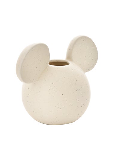 Disney Mickey Cream Head Vase Natural Speckle