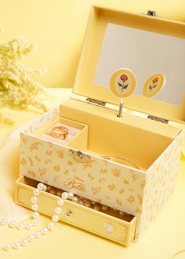 Disney Pastel Princess Yellow Musical Jewellery Box Belle