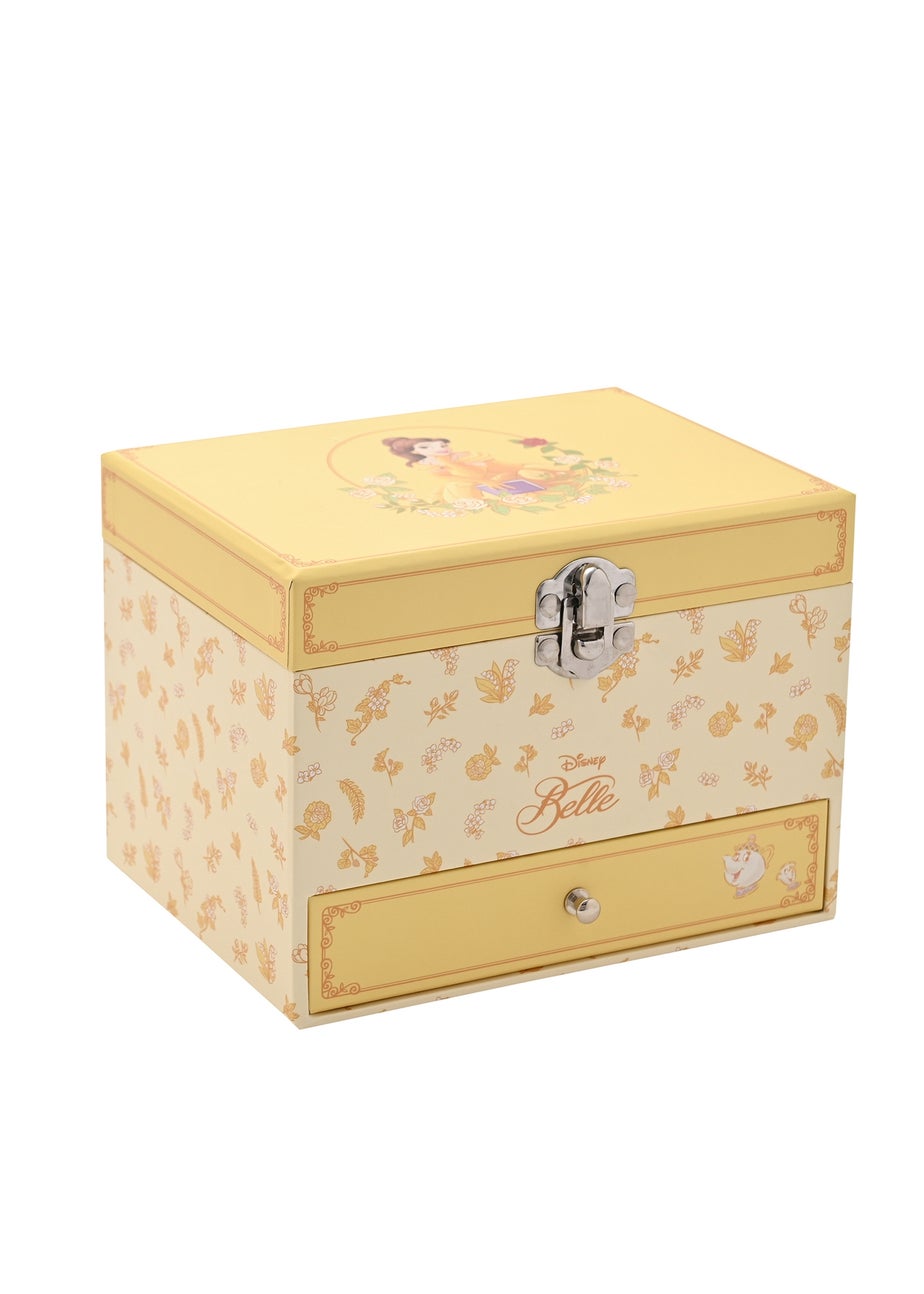 Disney Pastel Princess Yellow Musical Jewellery Box Belle