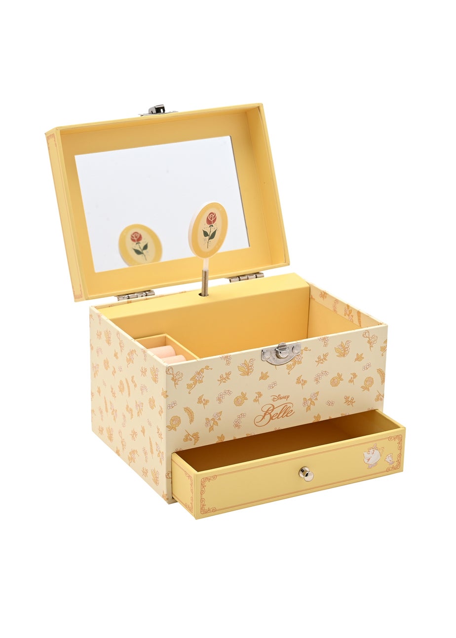 Disney Pastel Princess Yellow Musical Jewellery Box Belle