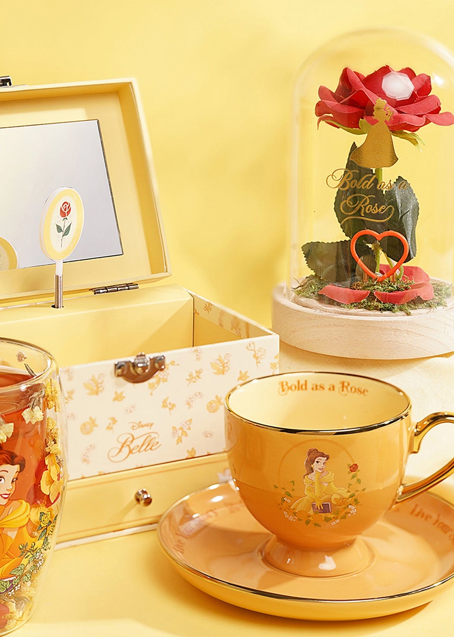 Disney Pastel Princess Yellow Musical Jewellery Box Belle