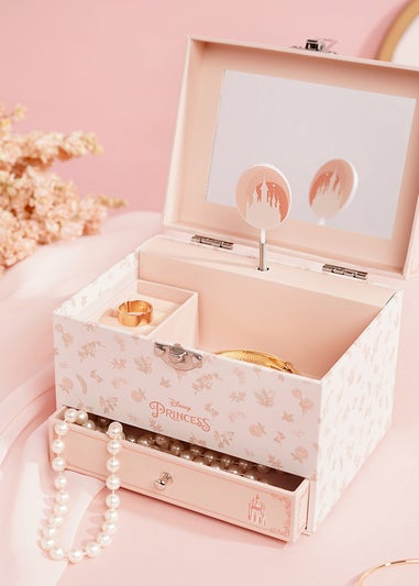 Disney Pastel Princess Pink Musical Jewellery Box Multi Princess