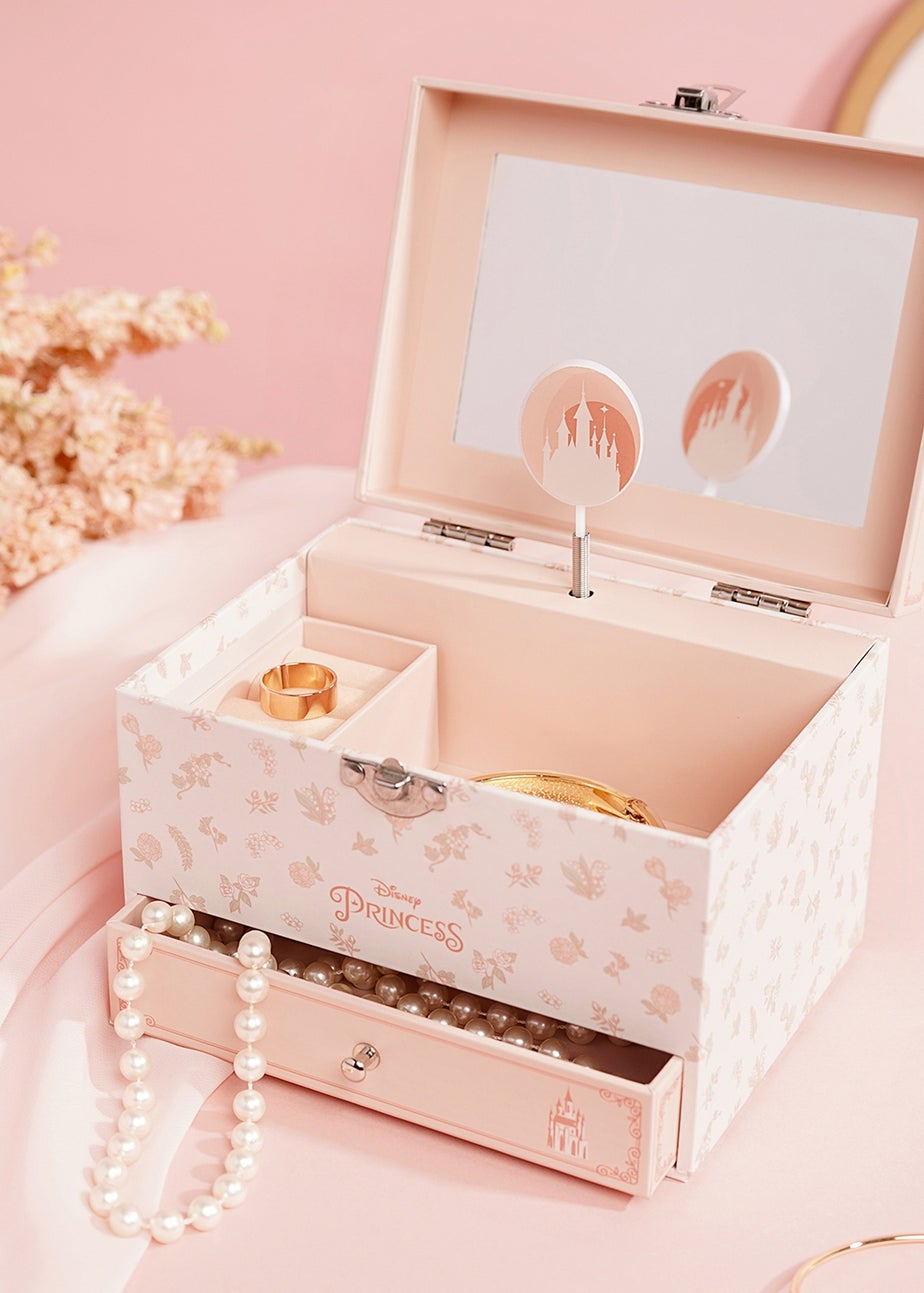 Disney Pastel Princess Pink Musical Jewellery Box Multi Princess