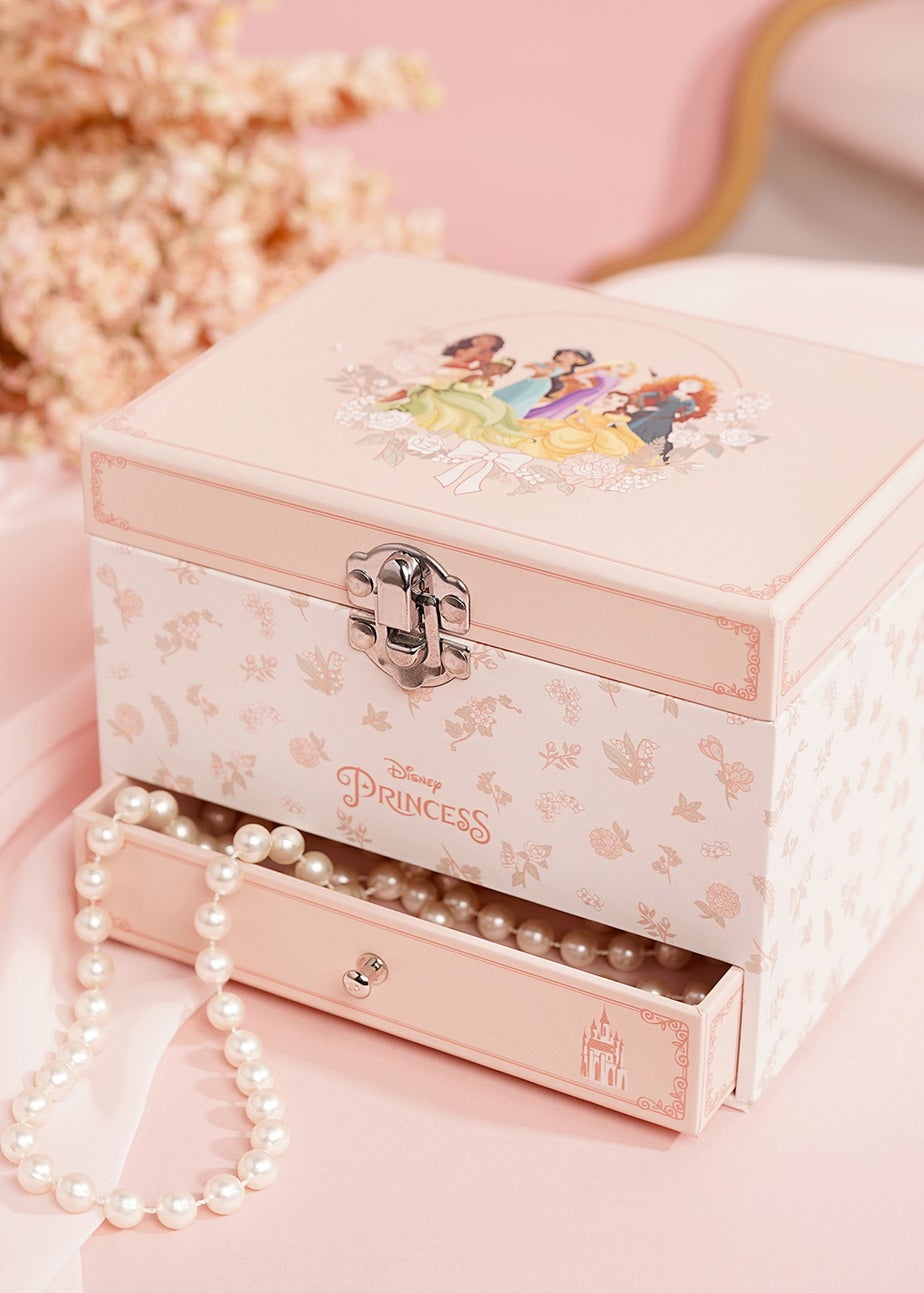 Disney Pastel Princess Pink Musical Jewellery Box Multi Princess