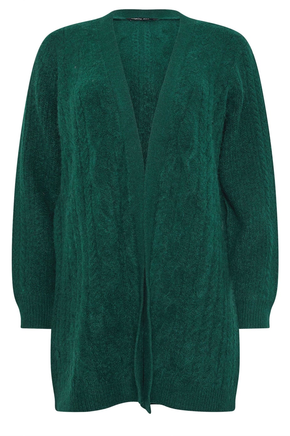 M&Co Teal Green Cable Knit Midi Cardigan